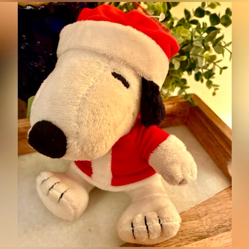 Peanuts Snoopy Plush Dressed as Santa